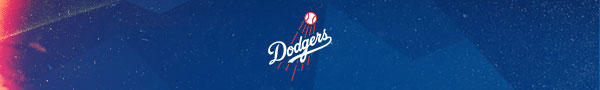 The Los Angeles Dodgers logo banner