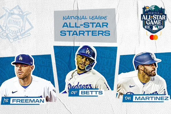 Betts, Freeman, and Martinez NL All-Star Starters
