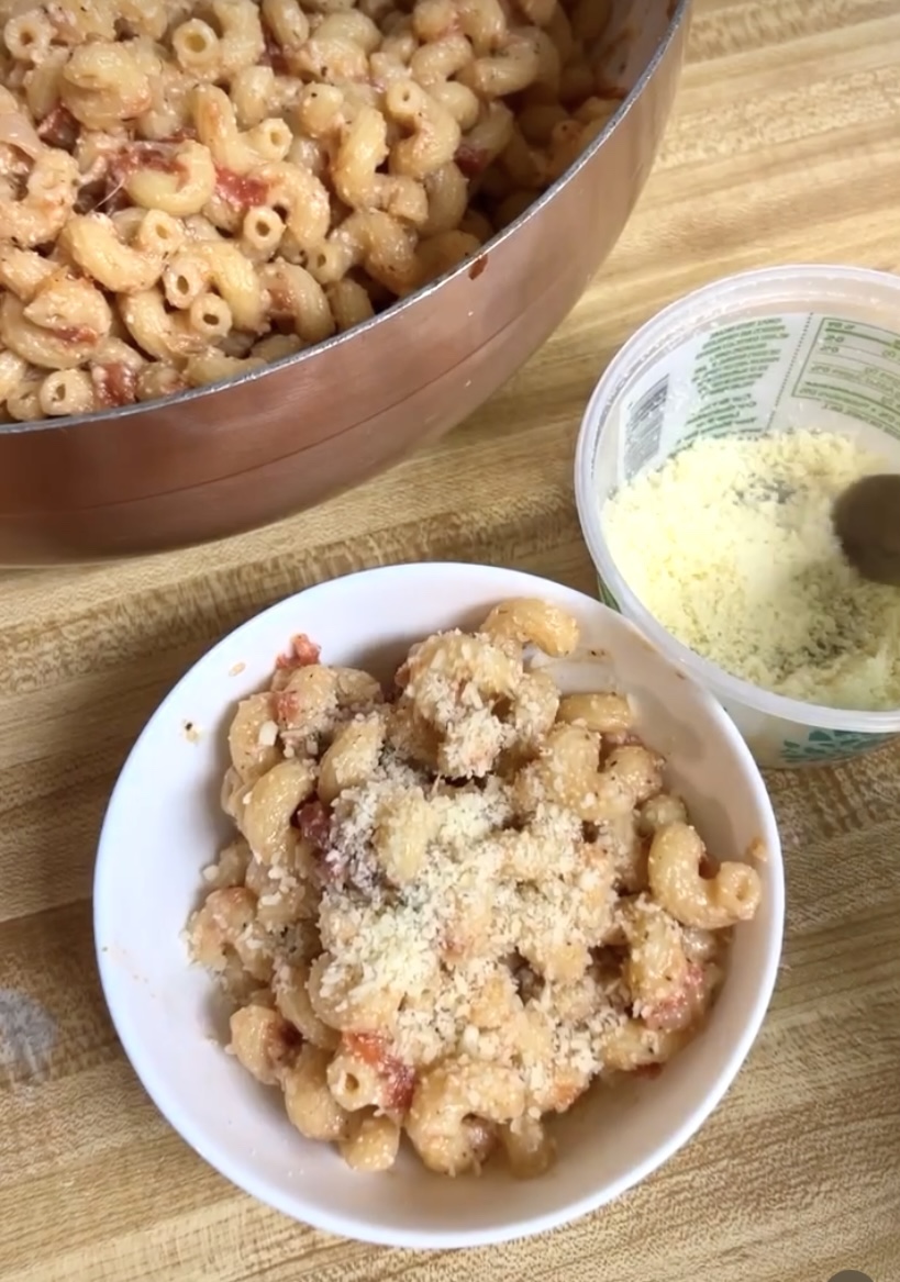A Simple Sunday Dinner- Pasta with Cheese