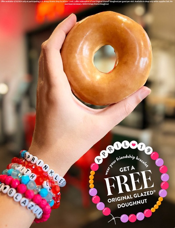 Free Krispy Kreme Donuts Today, April 19