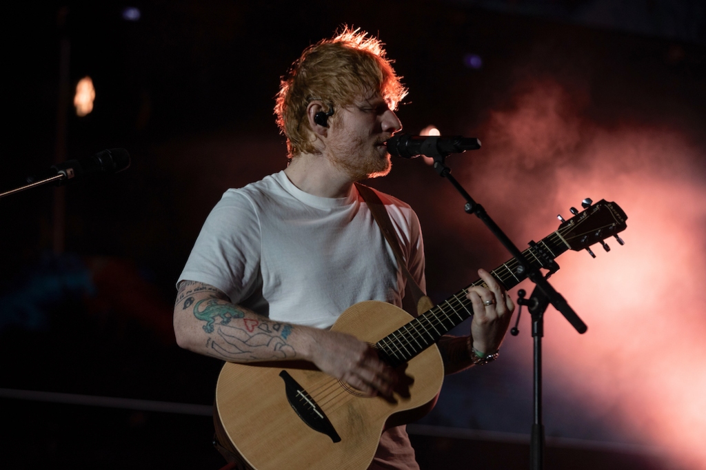 Ed-Sheeran performs at The Los Angeles Dodgers Foundation's 2024 Blue Diamond Gala
