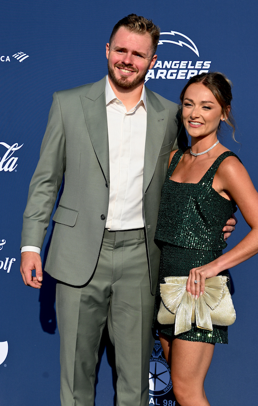 Gavin-Lux-and-Molly-O'Boyle attend The Los Angeles Dodgers Foundation's 2024 Blue Diamond Gala