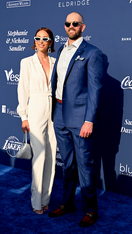 Katie-Paxton-and-James-Paxton attend The Los Angeles Dodgers Foundation's 2024 Blue Diamond Gala