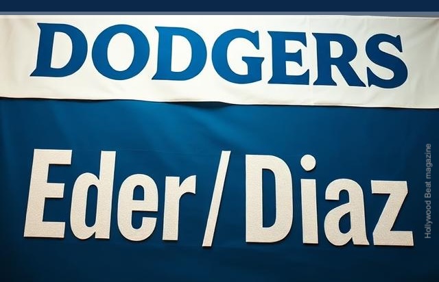 Dodgers-Eder-Diaz Hollywood Beat magazine graphic